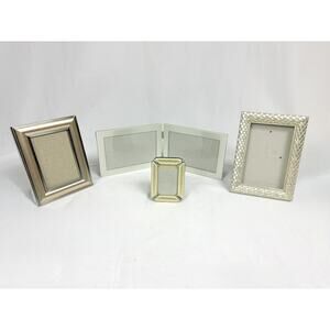Picture Photo Frames Silver Gold Tone Lot Varied Mixed Hinged Easel Back 5x7 +
